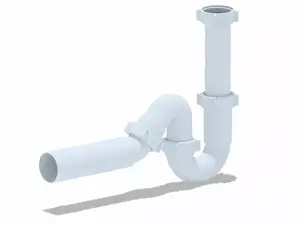 ANI PLAST U-Shape Sink Siphon 1 1/2" x 40 mm with 50 mm Pipe Connection
