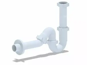 ANI PLAST DY0124EU U-Shape Sink Siphon 1 1/2 inch with 40 mm Pipe