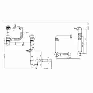 Сифон для двойной мойки ANI PLAST LD0505PLEU 1 1/2 дюйма x 40 мм