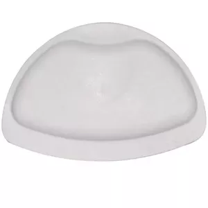 RIDDER 68601 Bath Pillow, Oval, White Rubber