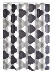 RIDDER 3004307 Triangle Grey Shower Curtain