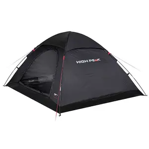 Палатка купольная MAGNAPLAST High Peak Monodome XL — на 4 человека, чёрная, тент из полиэстера, стеклопластиковые дуги