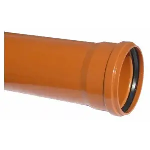 Труба канализационная уличная PVC WAVIN DN110 x 3.2 x 1000 — жёсткая дренажная труба, Ø110 мм, стенка 3.2 мм, длина 1000 мм