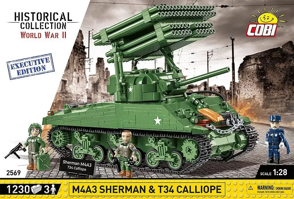 Būvniecības komplekts COBI M4A3 Sherman & T34 Calliope Photo 2