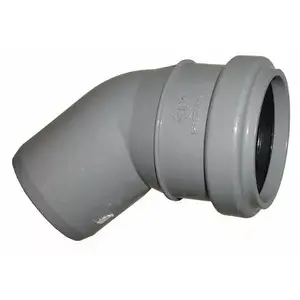 Отвод WAVIN S&W 50x45 PVC серый
