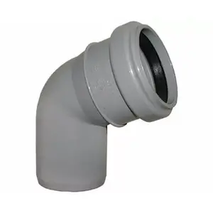 Отвод WAVIN S&W50X67PVC серый, ПВХ, 50x67 мм