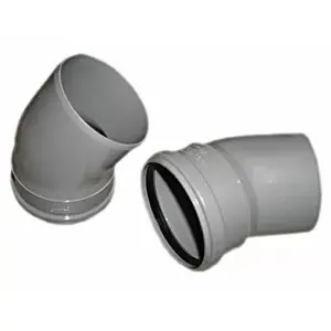 Отвод для канализации WAVIN S&W110X30PVC GREY из ПВХ – переход 110 мм на 30 мм, серый