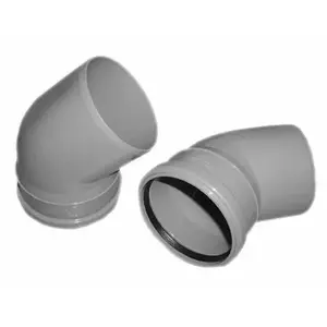WAVIN BEND S&W110X45PVC GREY — ПВХ отвод 110 мм x 45°