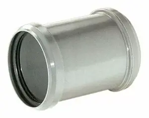 Двойная муфта Wavin S&W 110 мм ПВХ серая