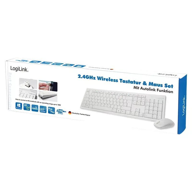 Bezvadu tastatūras un peles komplekts LogiLink ID0104W Photo 9