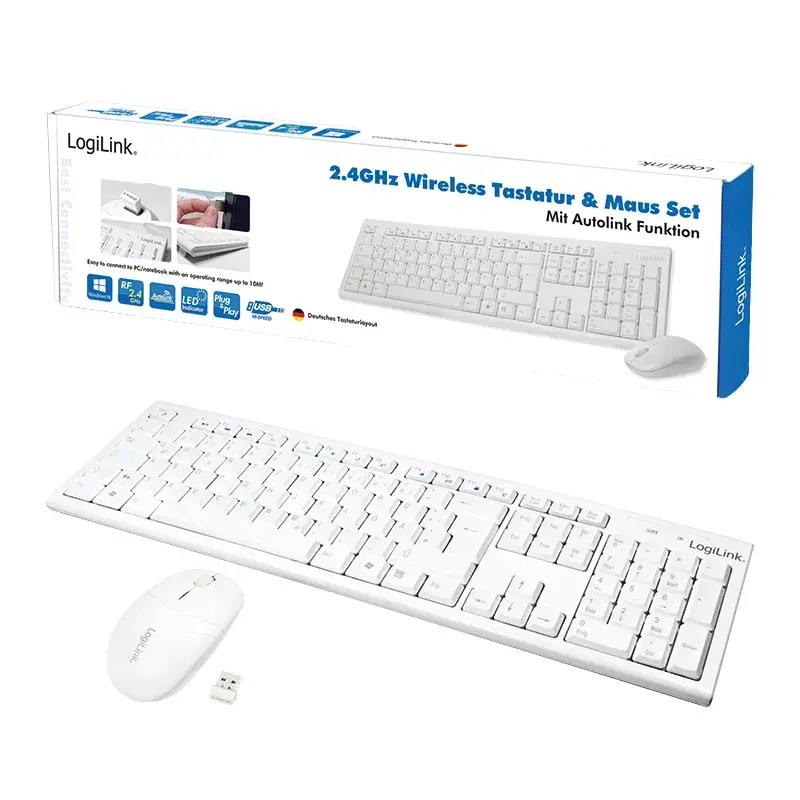 Bezvadu tastatūras un peles komplekts LogiLink ID0104W Photo 10