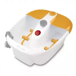 Foot spa Medisana FS 883 foot bath with massage, bubbles, non-slip surface, keep-warm function, 80 W, orange/white