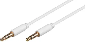 Аудиокабель MicroConnect AUDLL3W 3 м 3.5 мм штекер-штекер позолоченные контакты белый