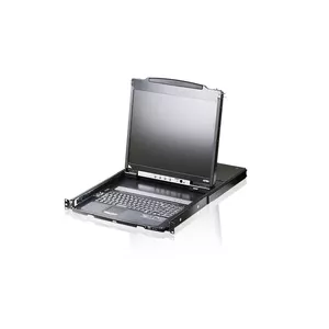 Riežu konsole ATEN CL5800N 19" (48,3 cm) LCD 1280x1024 VGA USB/PS/2 tastatūra un pele Metāls 1U Melna