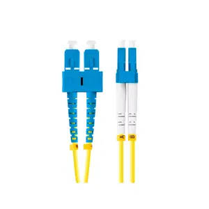 Fibre optic cable LANBERG FO-SULU-SD11-0020-YE, 2 m, G.657.A1, SC to LC, yellow