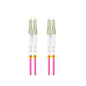 Волоконный кабель LANBERG FO-LULU-MD41-0010-VT, 1 м, OM4, LC–LC, фиолетовый