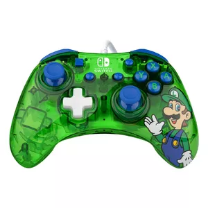 PDP Rock Candy: Luigi Lime Blue, Green, Translucent USB Gamepad Analogue / Digital Nintendo Switch, Nintendo Switch Lite, Nintendo Switch OLED