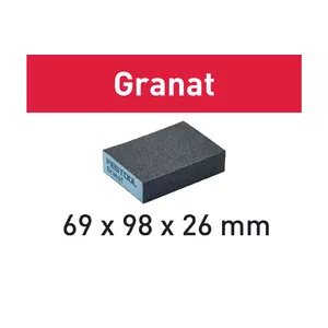 Sanding sponge Festool 201082 P120, 98×69×26 mm, black/blue, 6 pcs