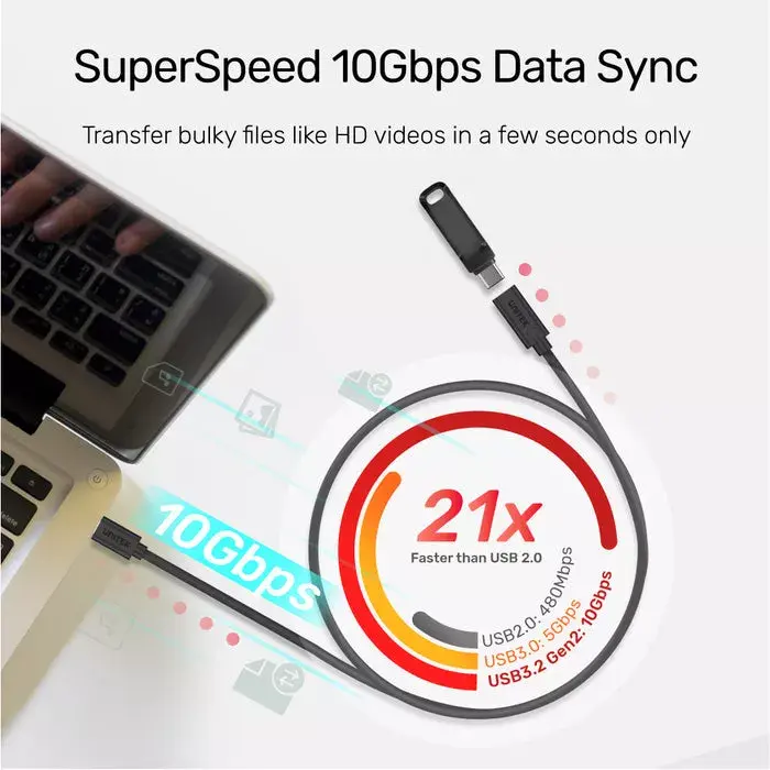 USB-C kabelis Unitek C14086BK-1.5M — USB 3.2 Gen 2 Photo 5