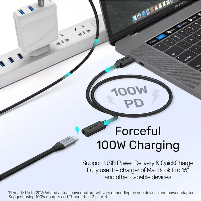 USB-C kabelis Unitek C14086BK-1.5M — USB 3.2 Gen 2 Photo 6