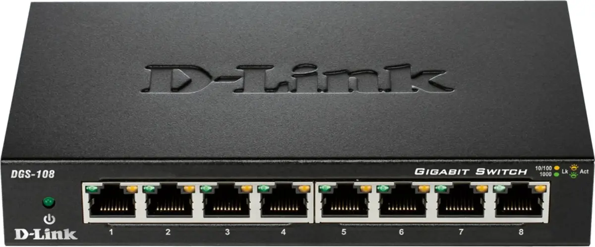D-Link DGS-108 Neanvelic L2 Gigabit Ethernet