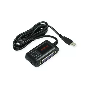 ROLINE 12.02.1017 cable gender changer USB A RS-232 + DB25 Black 1.8m