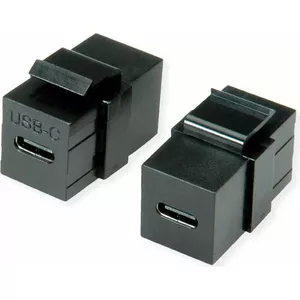 Keystone USB Type-C Module VALUE 25.99.8210, black, female USB-C port for wall plates and patch panels