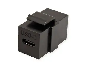 VALUE USB C Keystone Module 25.99.8210 Female to Female Flat Black