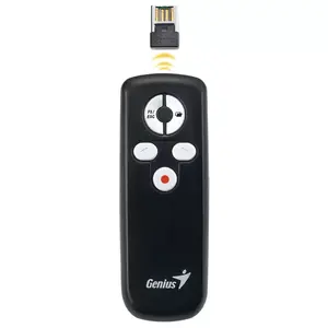 Wireless Presenter Genius Media Pointer 100 — 2.4 GHz, USB receiver, 10 m range, Black