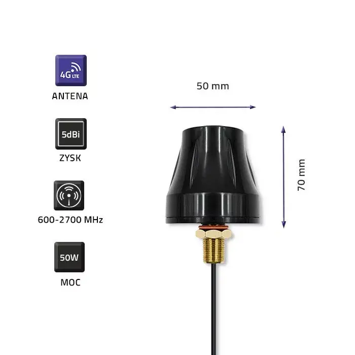 QOLTEC 57037 4G LTE omnīantenna 5 dBi Photo 3