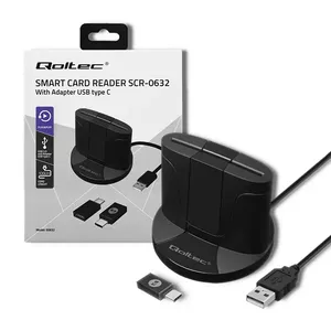 Qoltec 50632 viedkaršu nolasītājs USB 2.0 Melns