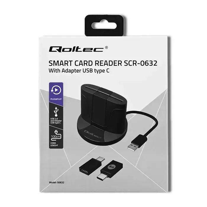 Smart kartes lasītājs Qoltec 50632 Photo 2