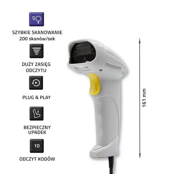 QOLTEC 50877 1D USB laser barcode scanner Photo 5