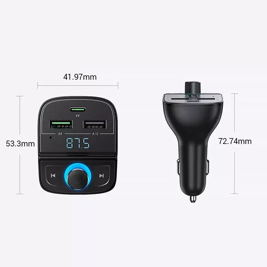 FM raidītājs UGREEN CD229 2x USB-A 1x USB-C 3A Photo 9