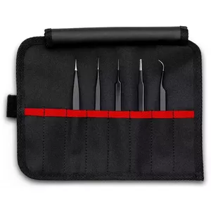 Knipex ESD Industrial Tweezer 92 00 01 Stainless Steel Flat Pointed