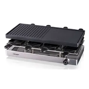 Cloer Raclette Grill 6458 8 Person 1200 W Aluminium Black