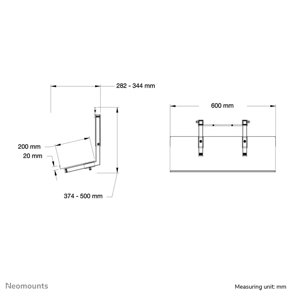 Portatīvā datora statīvs Neomounts PLASMA-M2250KEYB Photo 3