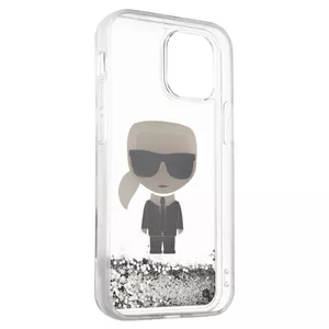 Karl Lagerfeld KLHCP12SGLIKSL iPhone 12 mini 5,4" сребренный/серебристый жесткий чехол Ikonik Liquid Glitter