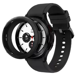 Чехол Spigen Liquid Air для Samsung Galaxy Watch 4 Classic 46mm, черный термополиуретан