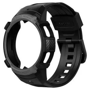 Vāciņš Spigen Rugged Armor pulksteņiem, melns, termoplastiska gumija (TPR)
