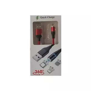 Charging and data cable PREMIUMCORD ku2m1fgr 1 m Micro USB to USB-C red