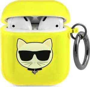 Чехол для AirPods Karl Lagerfeld KLA2UCHFY — желтый Choupette защитный чехол