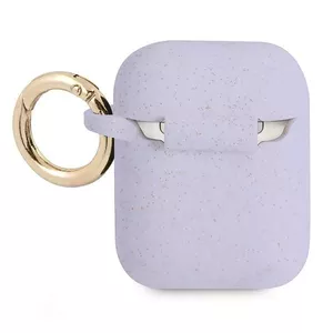 Silikona maciņš AirPods GUESS GUA2SGGEU — violets ar mirdzumu