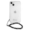 Case GUESS for Apple iPhone 13 — transparent PC, script & pearls Photo 3