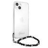 Case GUESS for Apple iPhone 13 — transparent PC, script & pearls Photo 4