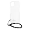 Case GUESS for Apple iPhone 13 — transparent PC, script & pearls Photo 6