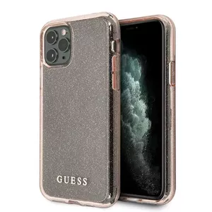 Жёсткий чехол GUESS для iPhone 11 Pro GUHCN58PCGLPI — розовый блёстки, защитный корпус