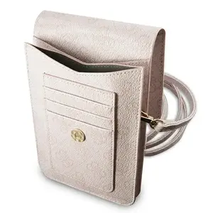 Phone Bag GUESS GUWBG4GFPI Pink 4G Big Logo — compact crossbody with logo print