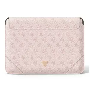 GUESS 4G Uptown Triangle Logo Laptop Sleeve for 16-inch Devices, Pink
