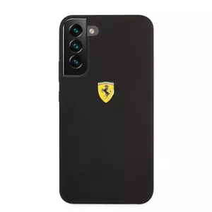 Aizsargmīksts Ferrari FESSIHCS22MBK telefona vāciņš priekš S22+ S906 — melns